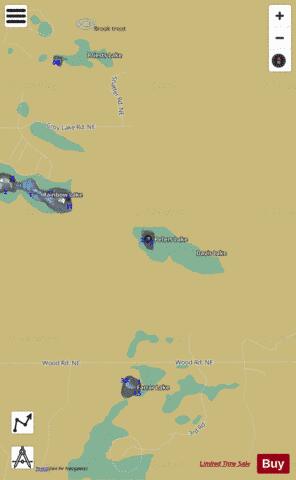Peters Lake depth contour Map - i-Boating App