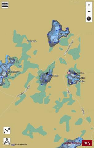 Range Lake depth contour Map - i-Boating App