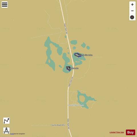 Reds Lake depth contour Map - i-Boating App