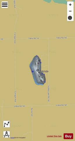 Scally Lake depth contour Map - i-Boating App