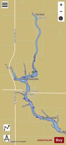 Smallwood Lake ,Gladwin depth contour Map - i-Boating App