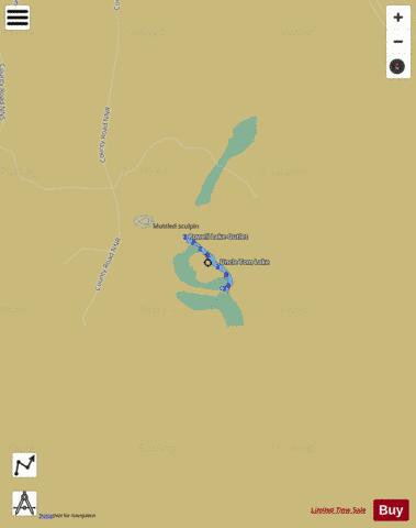 Uncle Toms Pond depth contour Map - i-Boating App