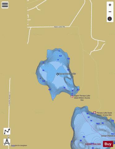 Upper Panaca Lake depth contour Map - i-Boating App