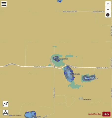 Woodard Lake depth contour Map - i-Boating App