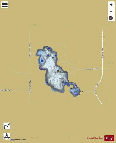 Myrtle Lake depth contour Map - i-Boating App