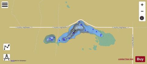 Long Lake + depth contour Map - i-Boating App