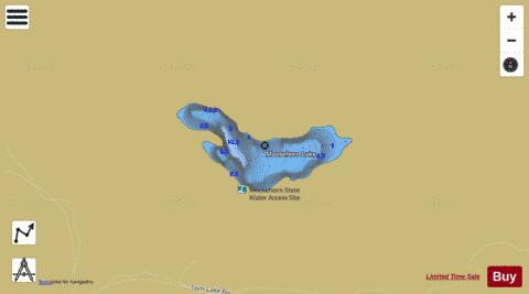Moosehorn Lake depth contour Map - i-Boating App