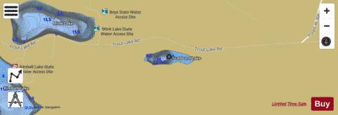 Scabbard Lake depth contour Map - i-Boating App