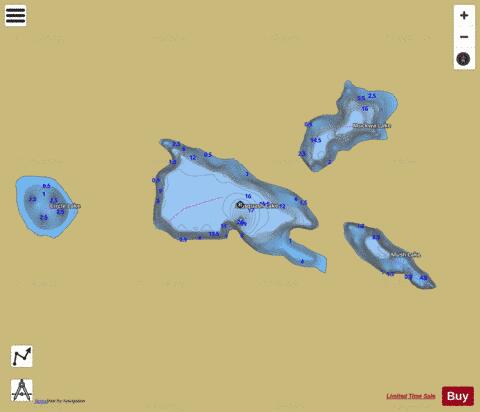 Musquash Lake depth contour Map - i-Boating App