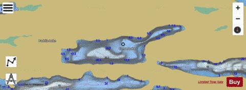 Canoe Lake depth contour Map - i-Boating App