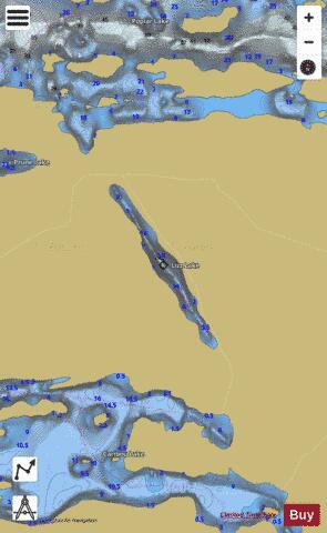 Lizz Lake depth contour Map - i-Boating App