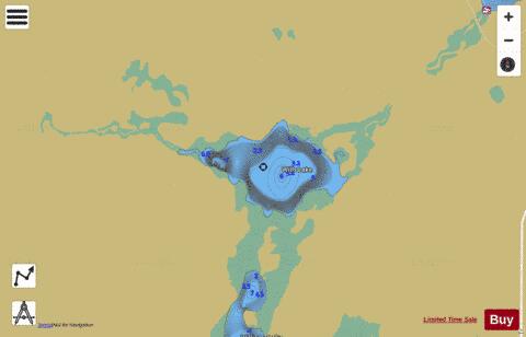 Wills Lake depth contour Map - i-Boating App