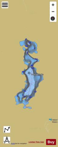 Peterson Lake depth contour Map - i-Boating App
