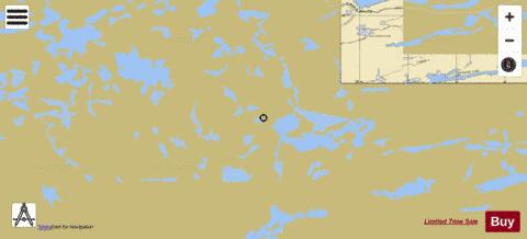 Cliff Lake + Fern Lake depth contour Map - i-Boating App