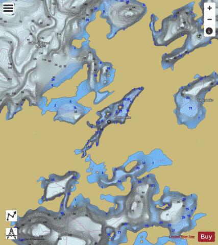 Rattle Lake depth contour Map - i-Boating App