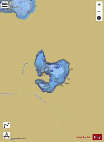 Libby Lake depth contour Map - i-Boating App