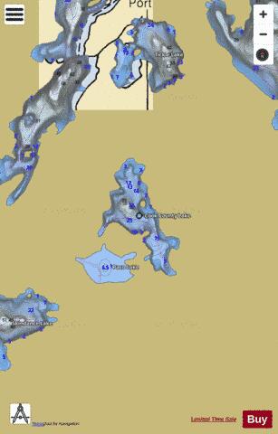Cook County Lake depth contour Map - i-Boating App