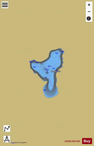 Hazel Lake depth contour Map - i-Boating App