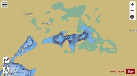 Roe Lake depth contour Map - i-Boating App