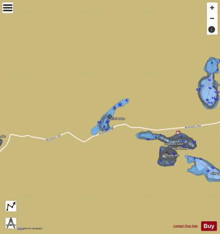 Elixir Lake depth contour Map - i-Boating App