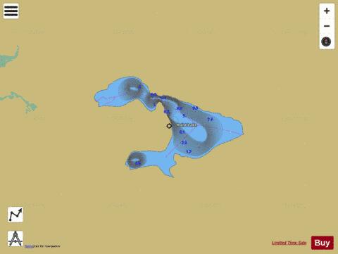 Hoist Lake depth contour Map - i-Boating App