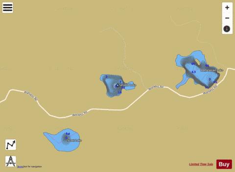 Katydid Lake depth contour Map - i-Boating App