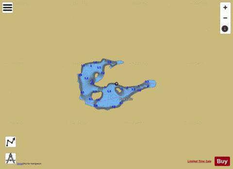 Pose Lake depth contour Map - i-Boating App