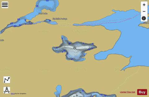 Portage Lake depth contour Map - i-Boating App