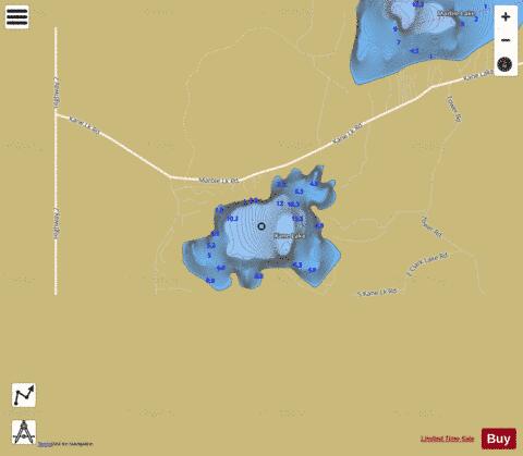 Kane Lake depth contour Map - i-Boating App