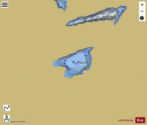 Range Lake depth contour Map - i-Boating App