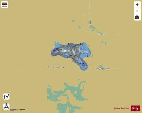 Lone Pine Lake depth contour Map - i-Boating App