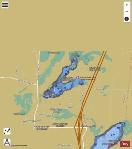 Stanton Lake depth contour Map - i-Boating App