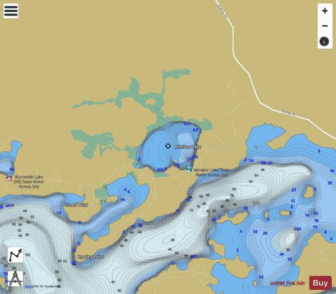 Minister Lake depth contour Map - i-Boating App
