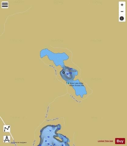 Briar Lake depth contour Map - i-Boating App