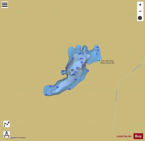 Otto Lake depth contour Map - i-Boating App