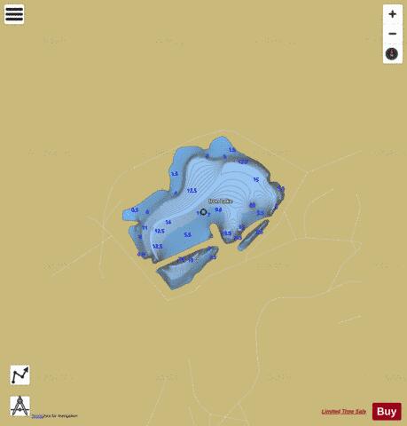 Iron Lake + depth contour Map - i-Boating App