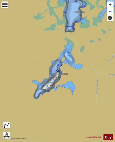 Isaac Lake depth contour Map - i-Boating App
