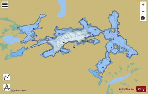 Cummings Lake depth contour Map - i-Boating App
