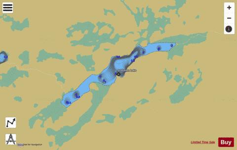Schlamn Lake depth contour Map - i-Boating App