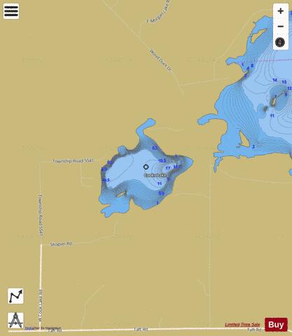 Cooks Lake depth contour Map - i-Boating App