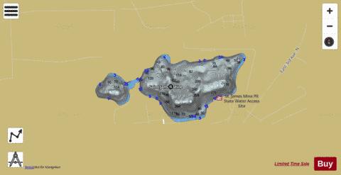 Miller Pit + St. James Pit depth contour Map - i-Boating App