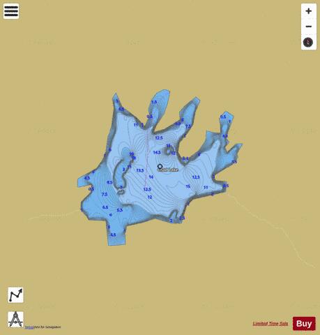 Chad Lake depth contour Map - i-Boating App