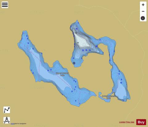 Paulness Lake depth contour Map - i-Boating App