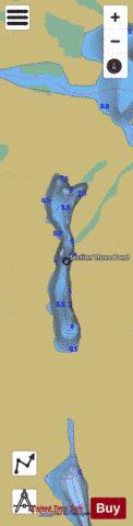 Section Three Pond depth contour Map - i-Boating App