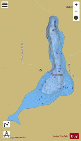 Lake Bootleg depth contour Map - i-Boating App