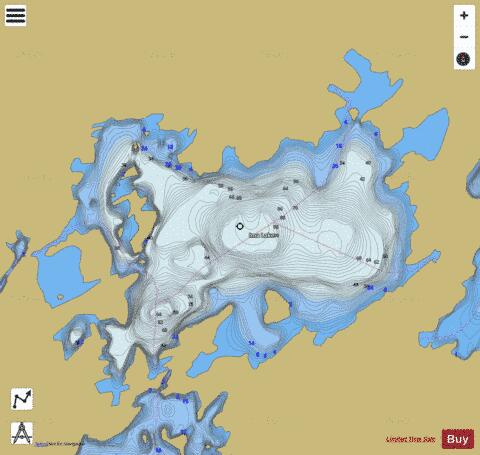 Lake Ima depth contour Map - i-Boating App