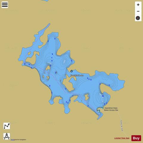 Lake Kawishiwi depth contour Map - i-Boating App