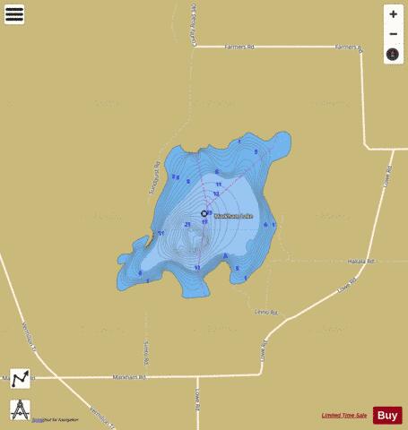 Lake Markham depth contour Map - i-Boating App