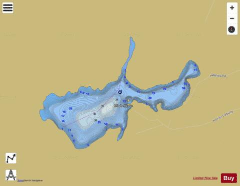 Lake Mitchell depth contour Map - i-Boating App