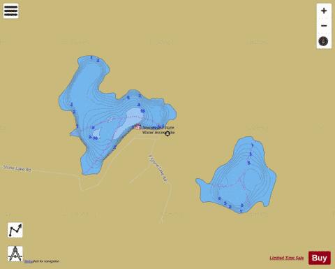 Lake Stone depth contour Map - i-Boating App